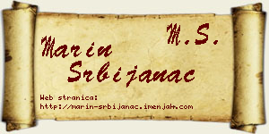 Marin Srbijanac vizit kartica